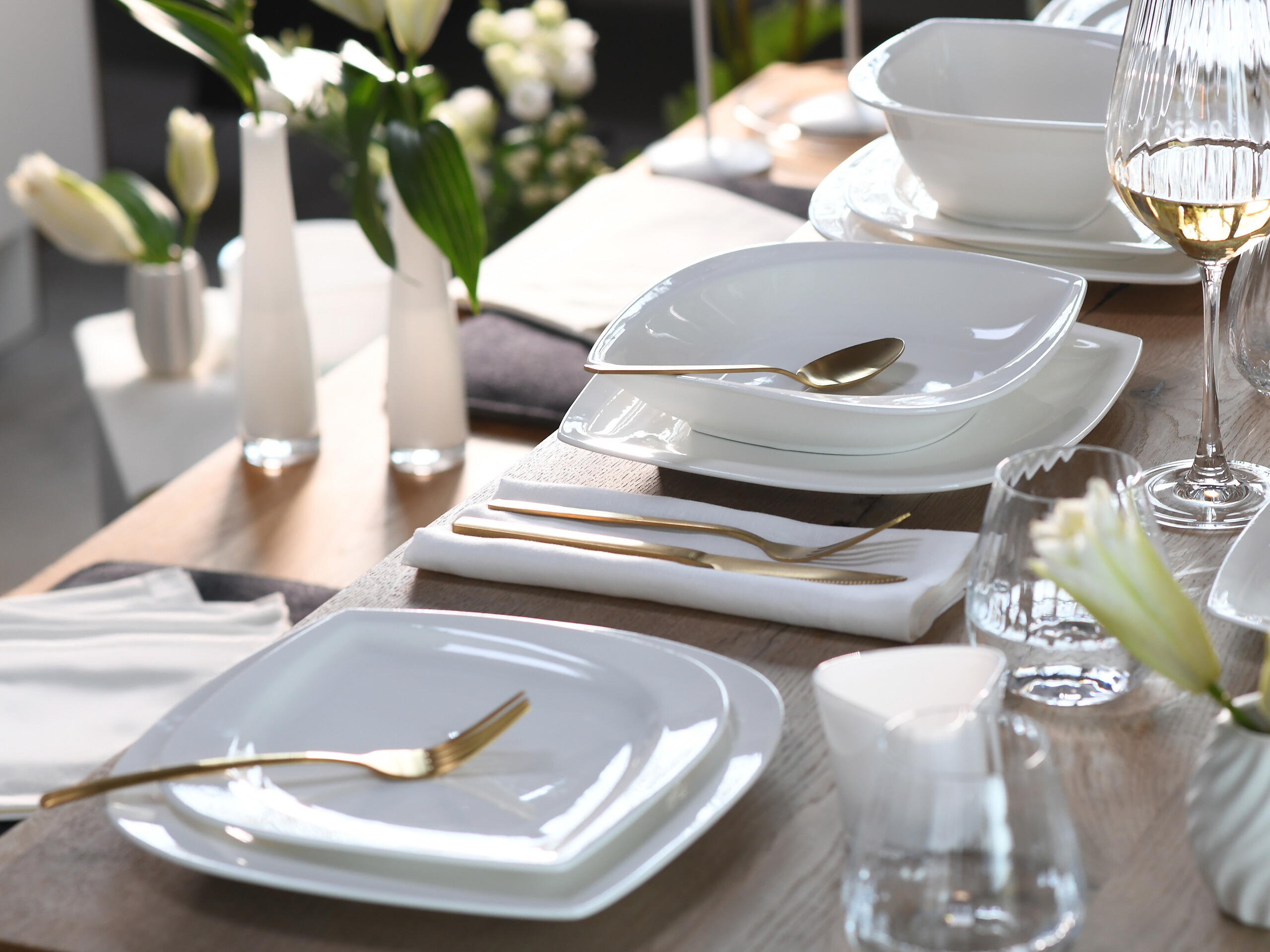 CreaTable Kombiservice Melbourne weiß Porzellan 16 tlg. CreaTable Kombiservice Melbourne weiß Porzellan 16 tlg.