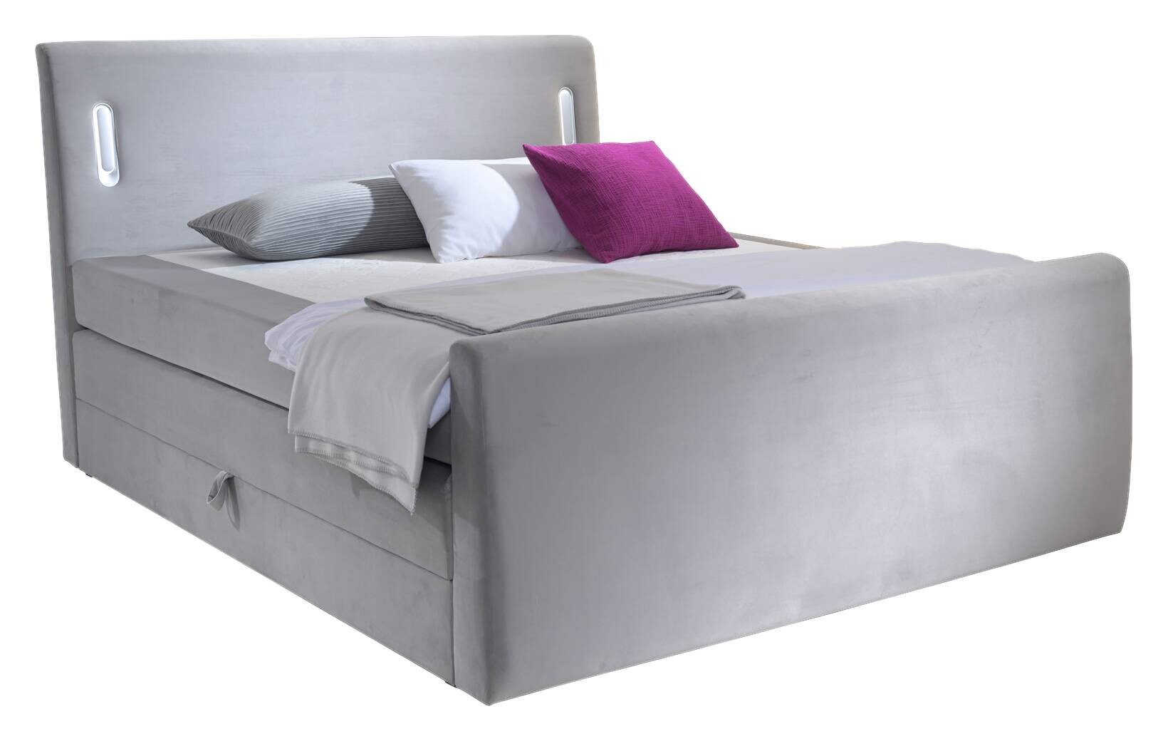 Boxspringbett Lighting hellgrau Liegefläche B/L: ca. 180x200 cm