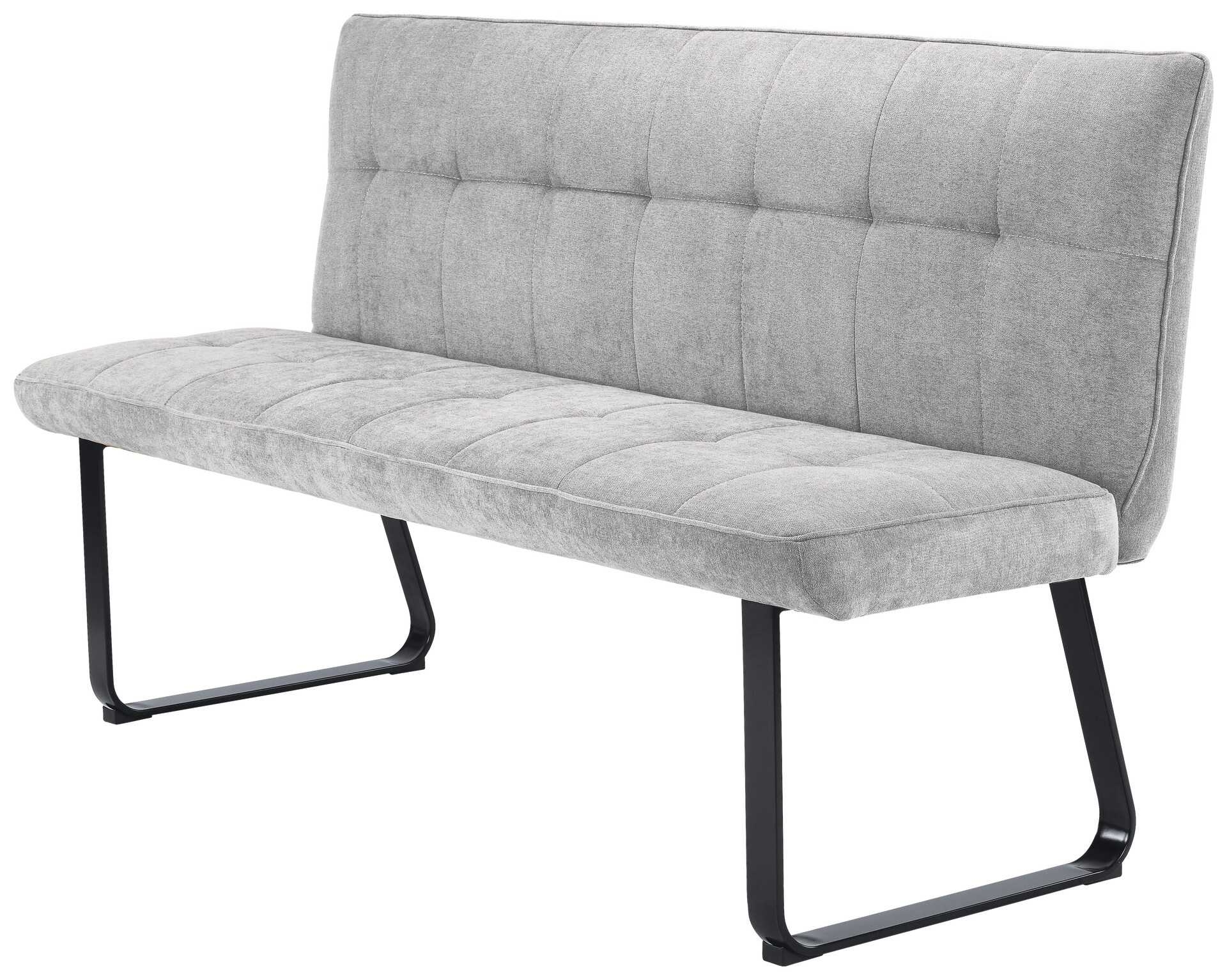 Bank TALEA hellgrau schwarz B/H/T: ca. 160x92x59 cm