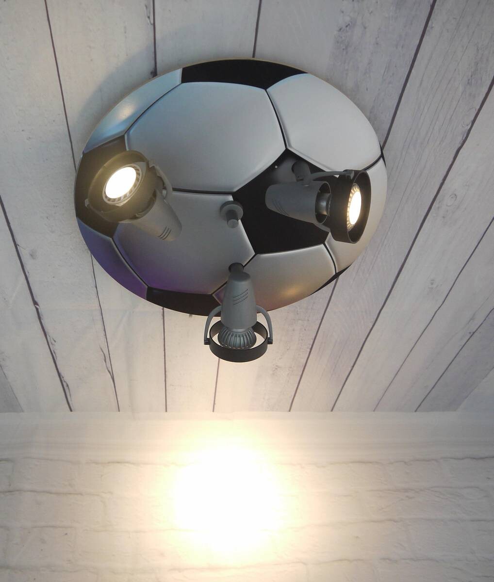 Niermann Fußball-Strahler Fußball 604 schwarz weiß D: ca. 35 cm GU10 3 Brennstellen