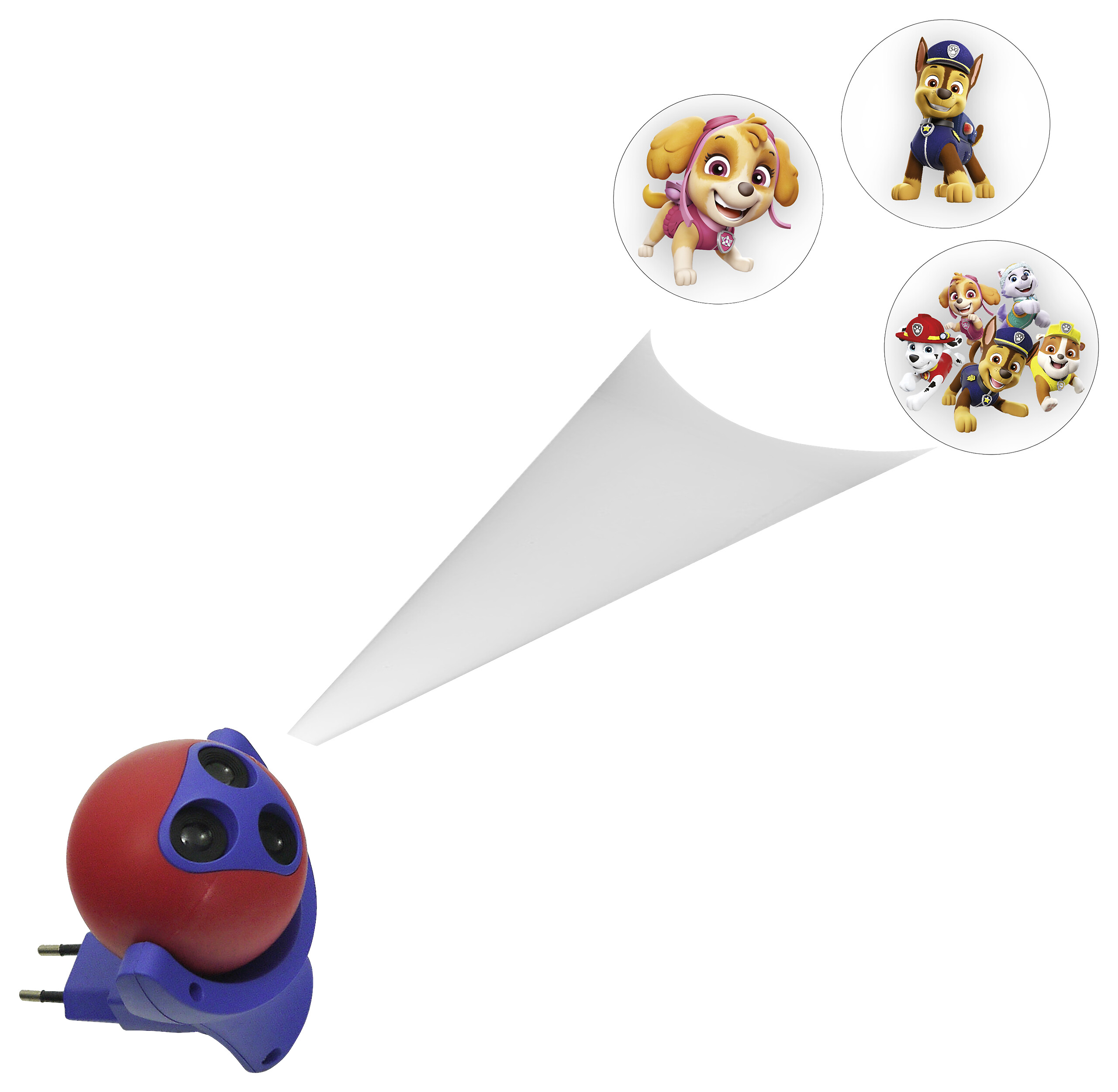 Niermann Stecker-Nachtlicht Paw Patrol dunkelblau rot Kunststoff