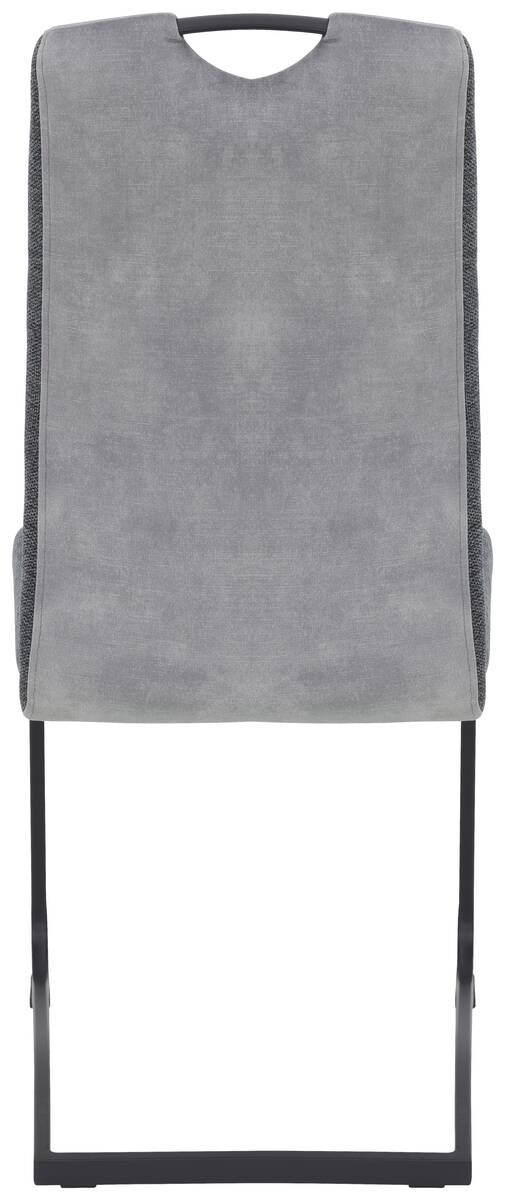 Schwingstuhl Riga, 4er-Set hellgrau Webstoff B/H/T: ca. 44x100x60 cm