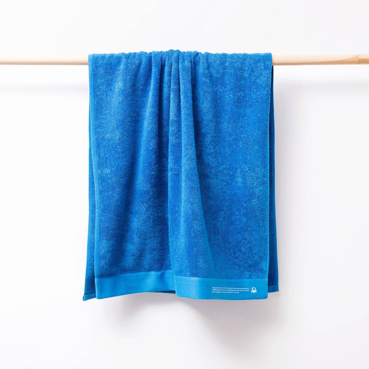 BENETTON Badetuch blau Baumwolle B/L: ca. 150x90 cm