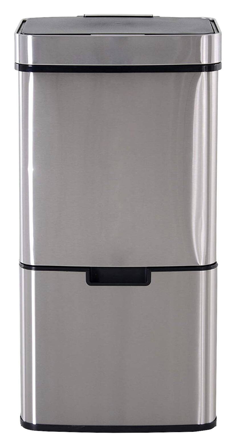 HOMCOM Abfalleimer silber B/H/L: ca. 30x81x42 cm