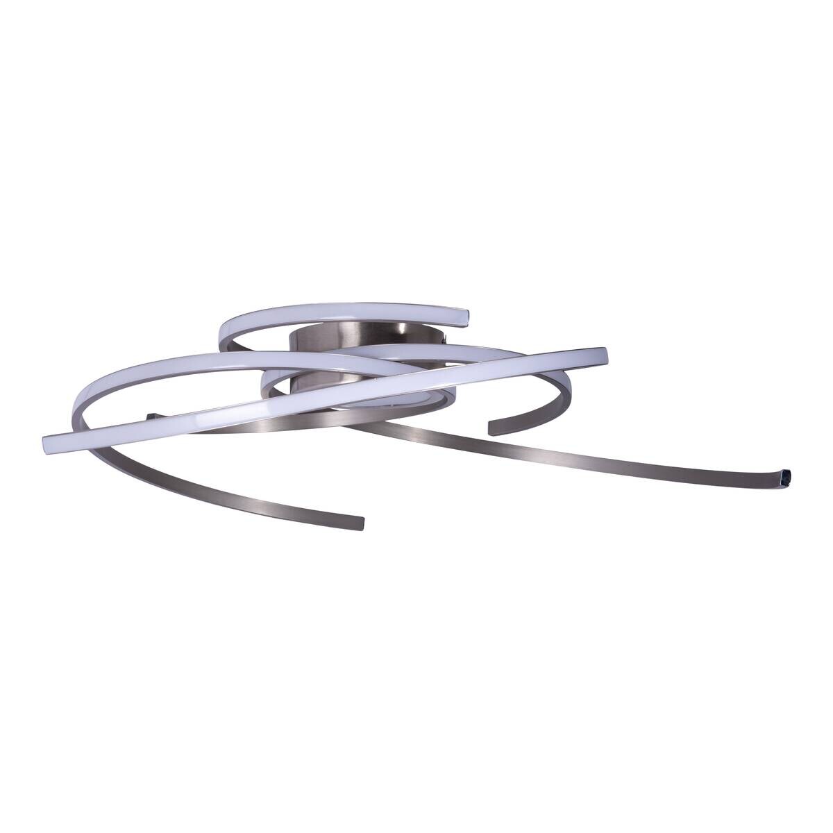 Näve Leuchten Deckenleuchte 1395750 stahlfarbig Metall Kunststoff B/H/T: ca. 75x6x75 cm null 4 Brennstellen