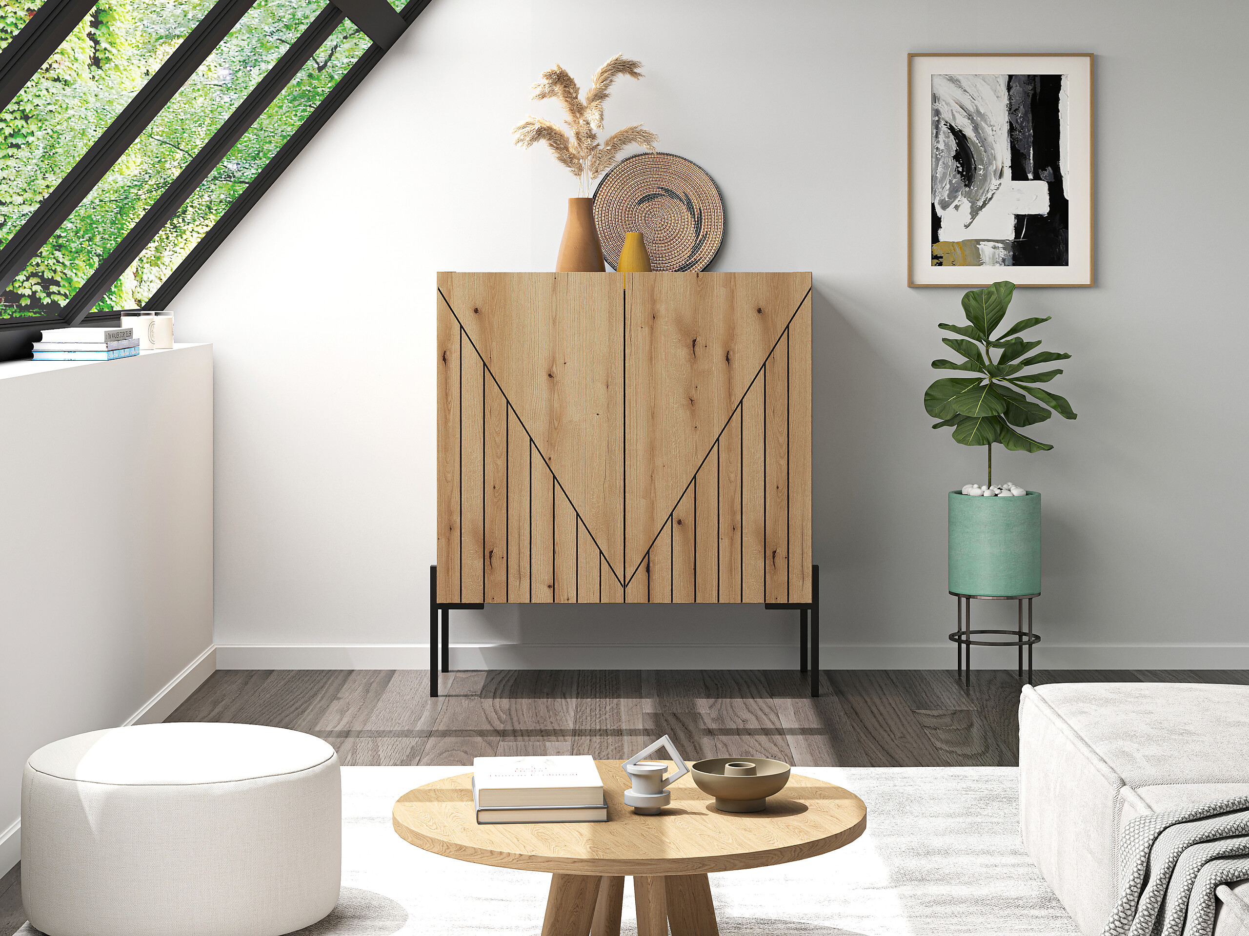 Kommode Neo Evoke Oak Nachbildung schwarz B/H/T: ca. 80x91x40 cm Kommode Neo Evoke Oak Nachbildung schwarz B/H/T: ca. 80x91x40 cm