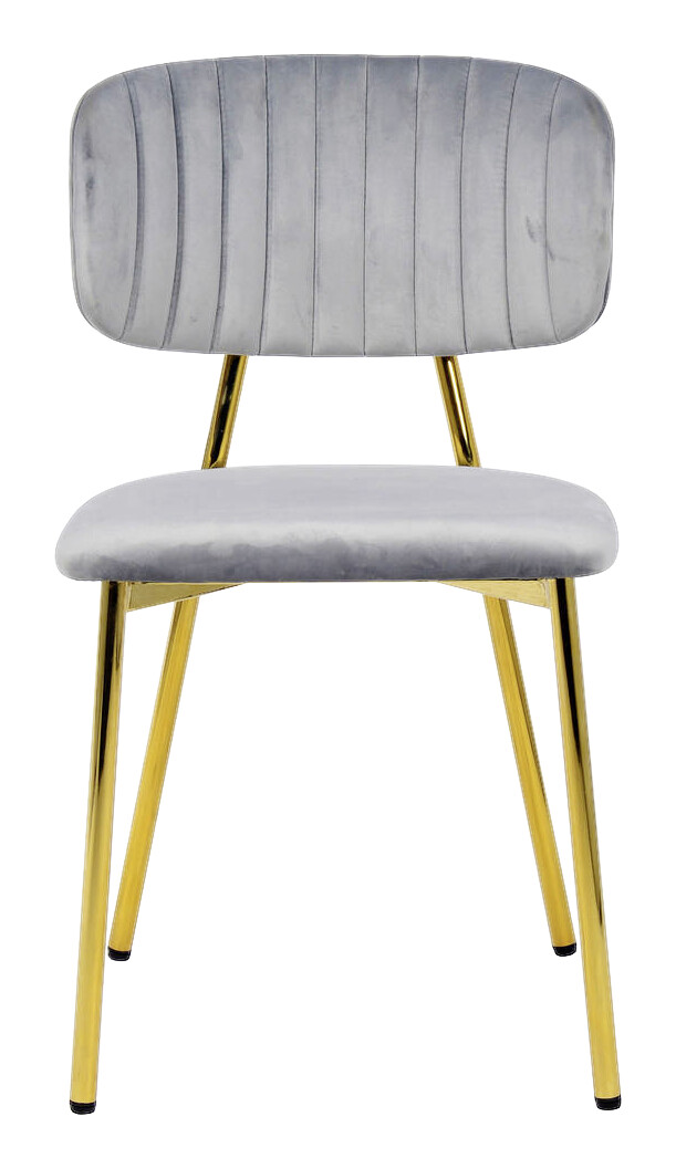 Stuhl Kian 100 2er-Set grau Microfaser B/H/T: ca. 47x80x51 cm