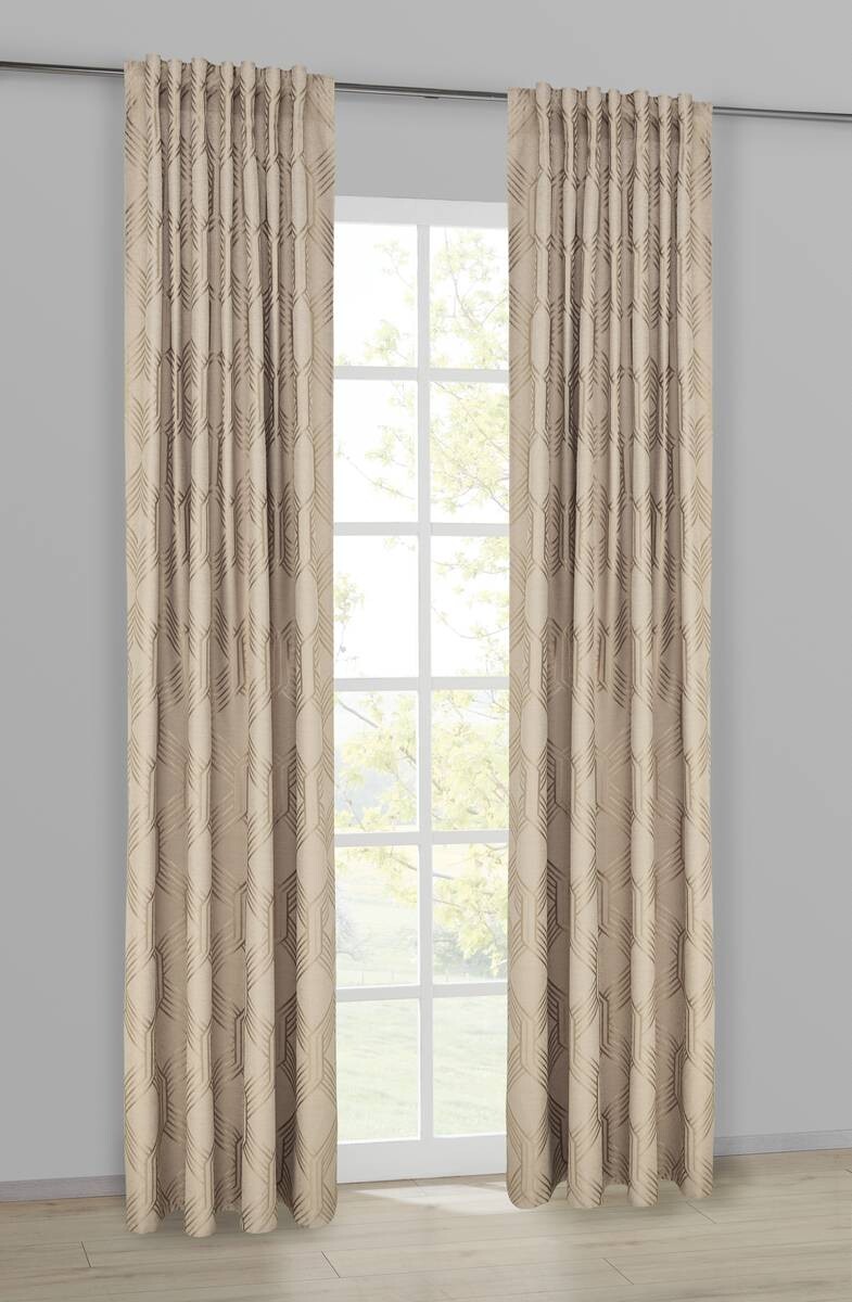 Kombivorhang Helga taupe B/L: ca. 140x245 cm
