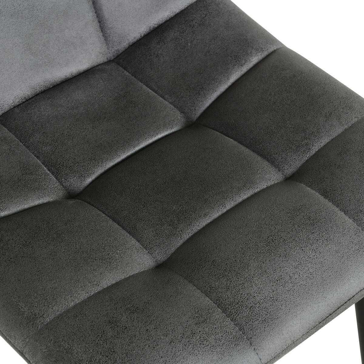 Stuhl Lech dunkelgrau Microfaser B/H/T: ca. 45x88x53,5 cm