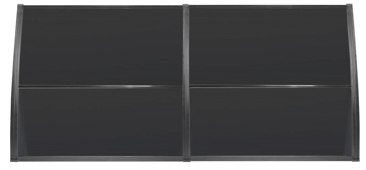 Brosplast Vordach schwarz B/H/L: ca. 240x23x105 cm