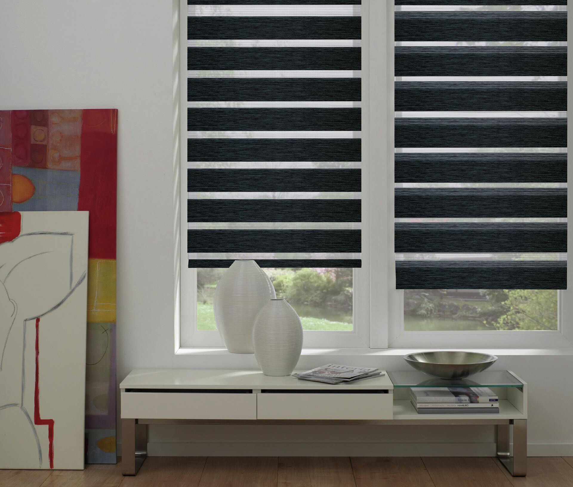 Doppelrollo Easyfix anthrazit B/L: ca. 50x150 cm