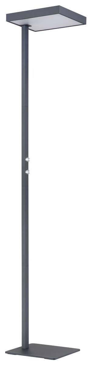 GLOBO Stehleuchte Opal schwarz anthrazit Metall Aluminium Kunststoff B/H/L: ca. 28x184,8x40 cm 2 Brennstellen