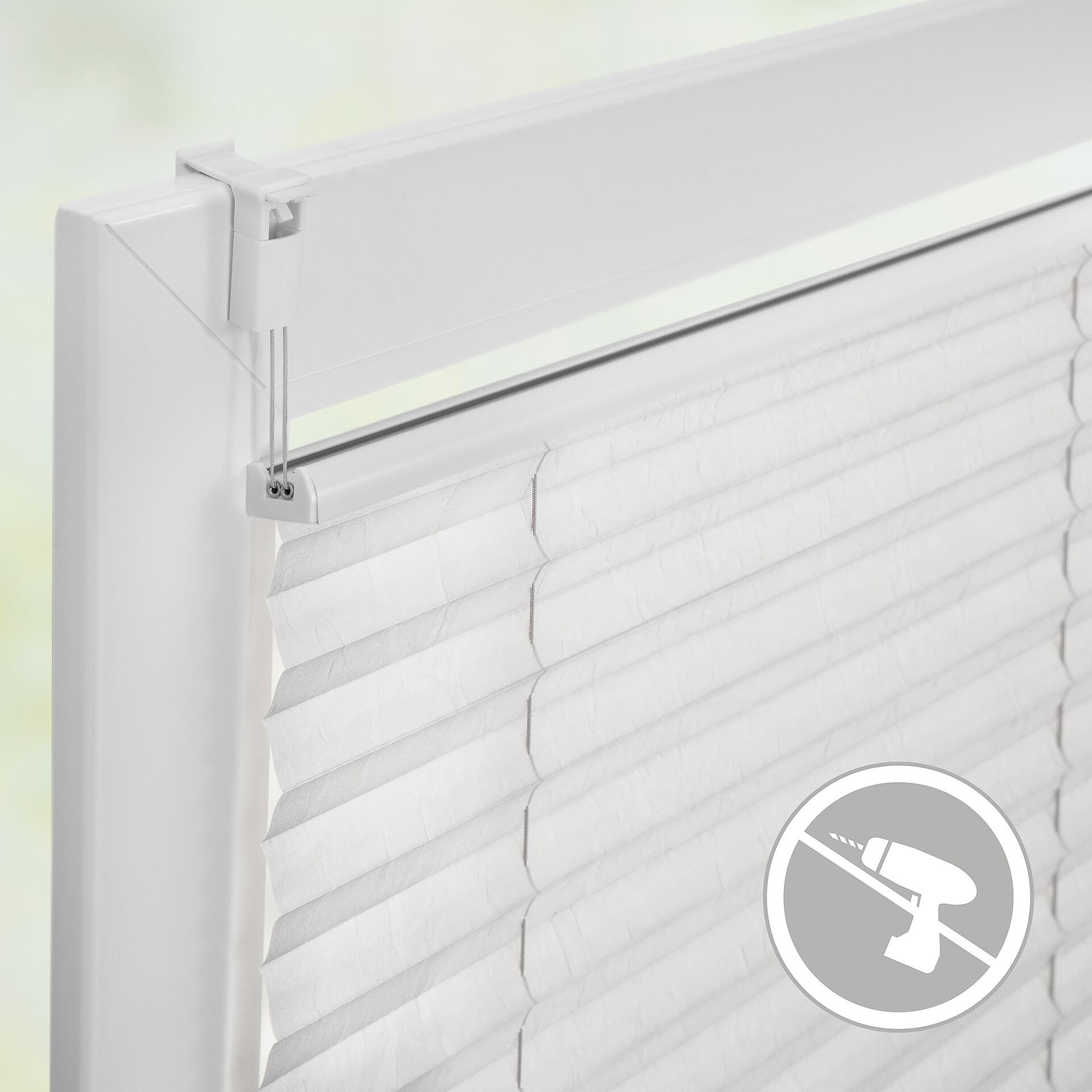 LICHTBLICK Spannplissee weiß B/L: ca. 70x130 cm