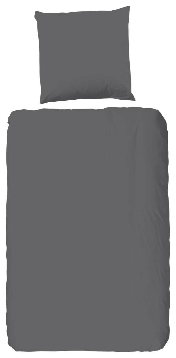 Baumwoll Bettwäsche Satin grau Baumwolle B/L: ca. 135x200 cm
