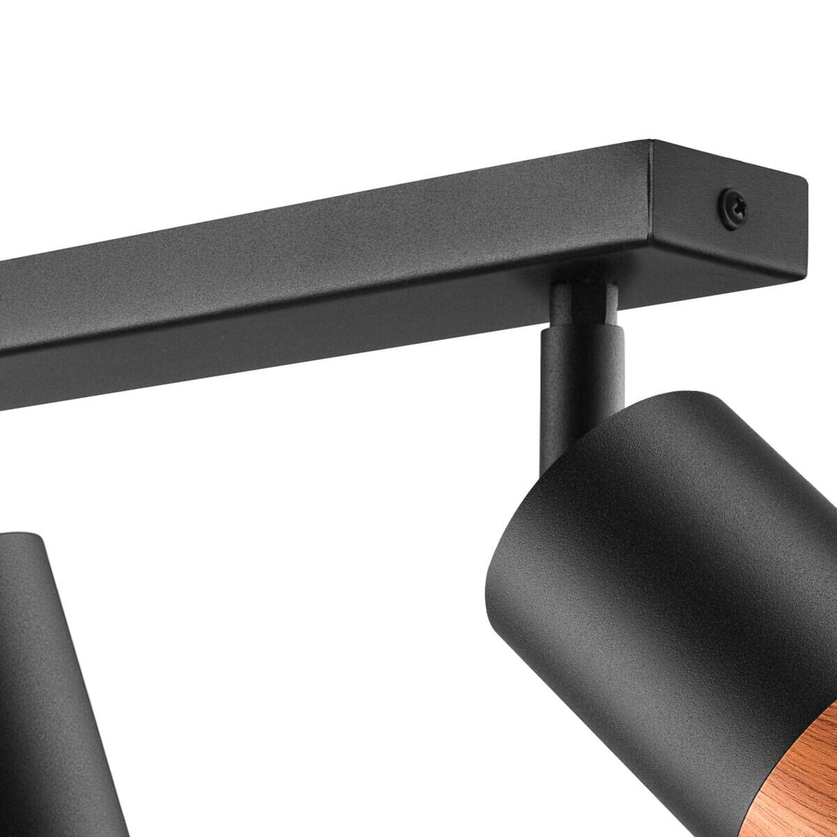 Lamkur Deckenleuchte schwarz Stahl Glas B/H/L: ca. 8x19x45 cm 3 Brennstellen