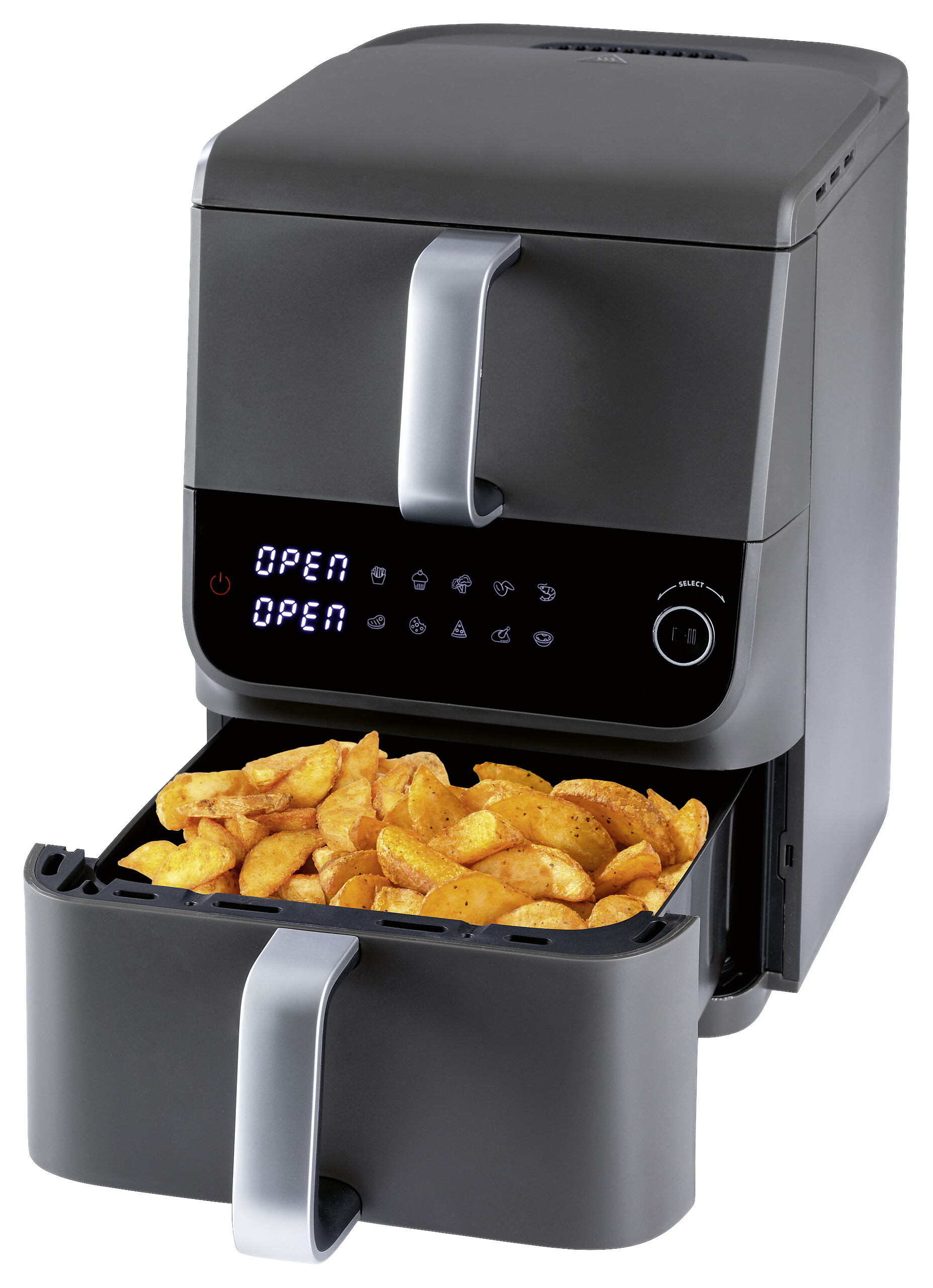 GOURMETmaxx Heißluftfritteuse 16404 schwarz Metall B/H/L: ca. 28,4x40x43 cm ca. 3,5 l