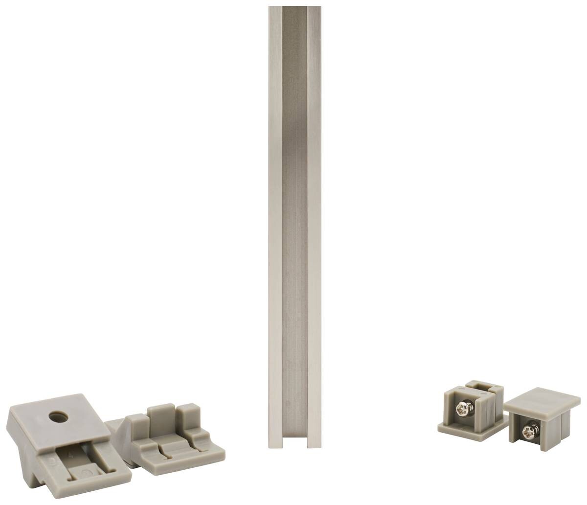 ondeco Gardinenschiene smart Edelstahloptik Metall L: ca. 200 cm 1.0 Läufe