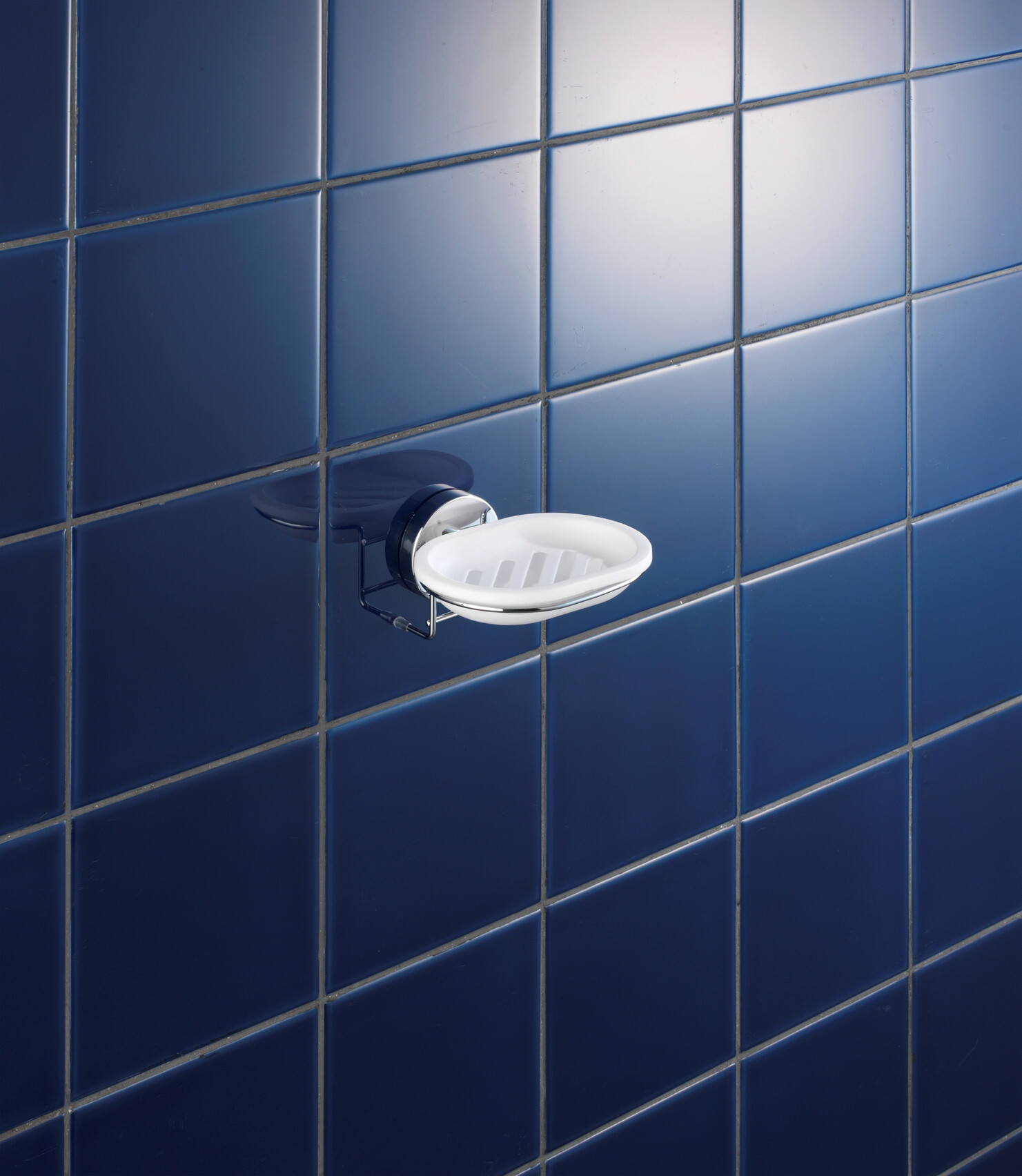 Wand-Seifenschale Chrom Stahl B/H/L: ca. 13x6x12 cm