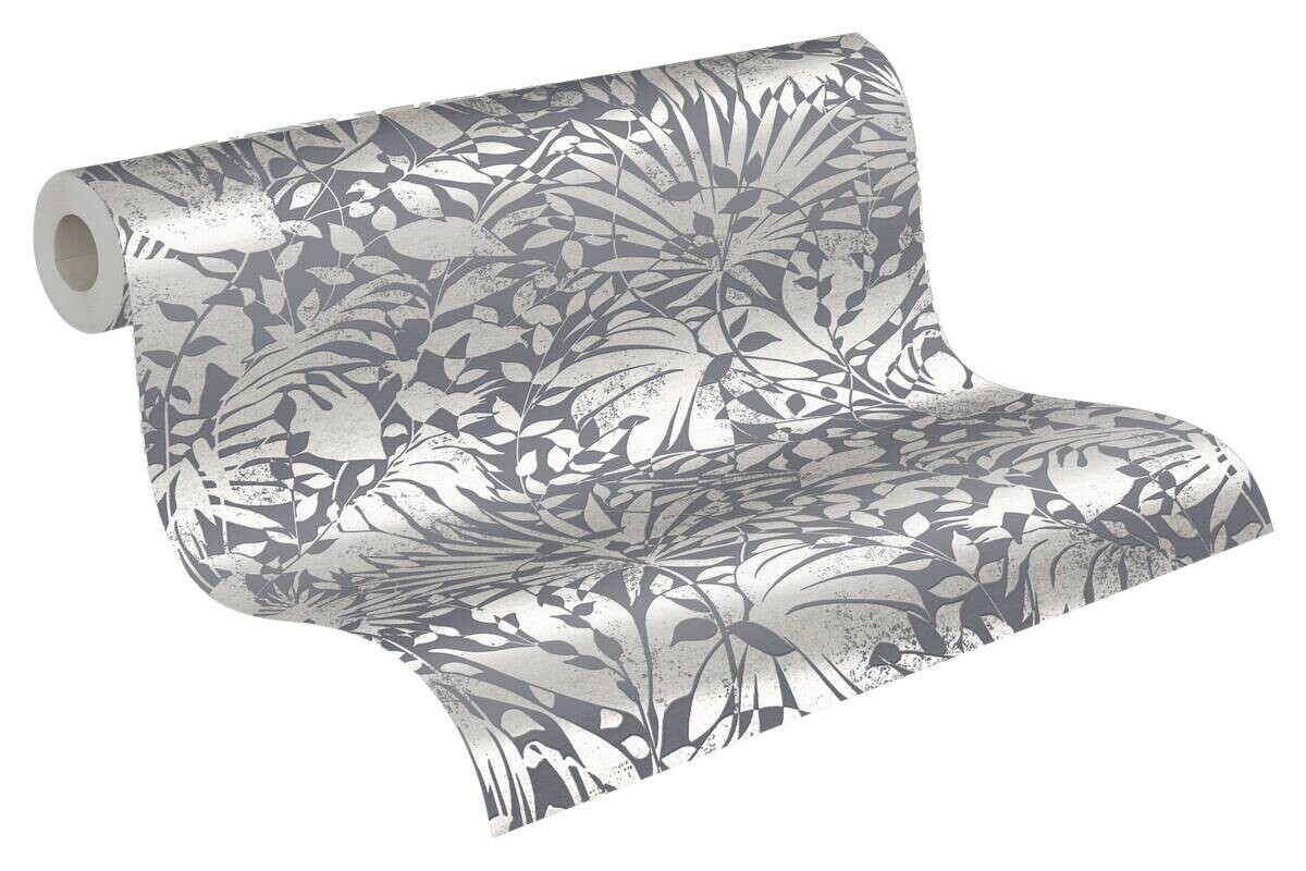 A.S.Creation Vliestapete silber grau B/H/D: ca. 53x1005x8,4 cm