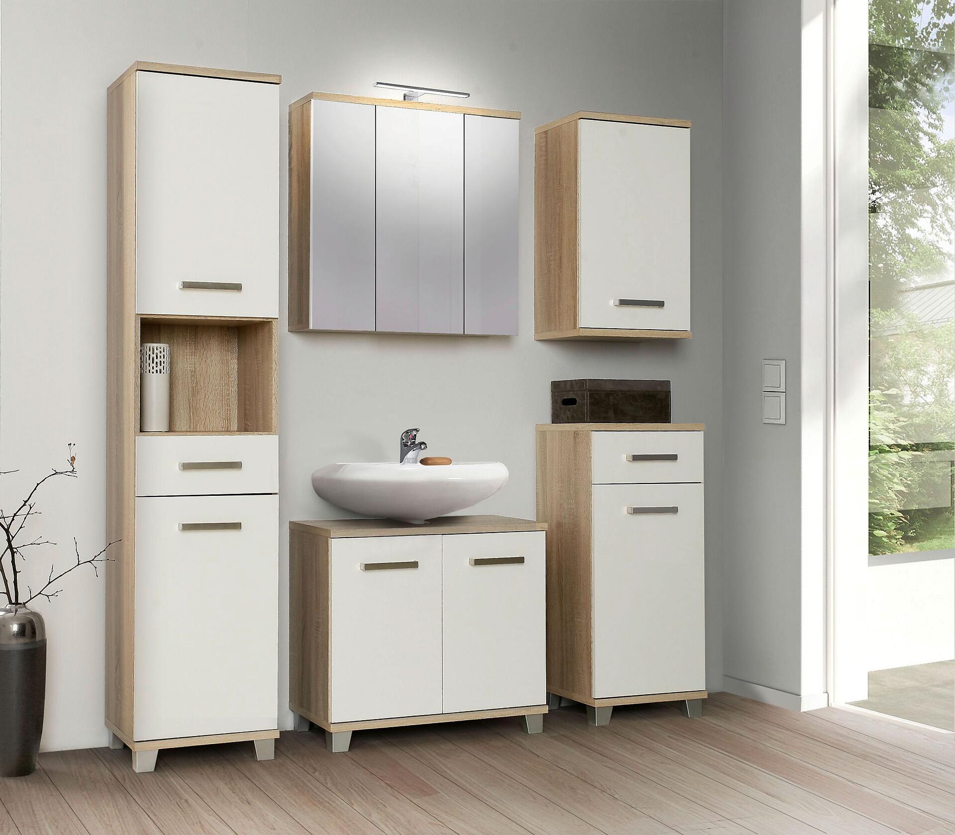 Spiegelschrank  Eiche Sonoma Nachbildung B/H/T: ca. 68,6x68,1x20 cm