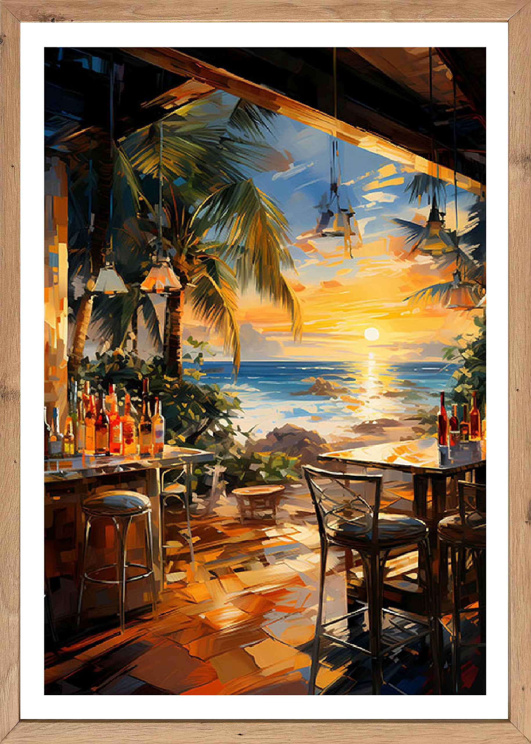 Gerahmtes Bild Meer B/H: ca. 70x50 cm