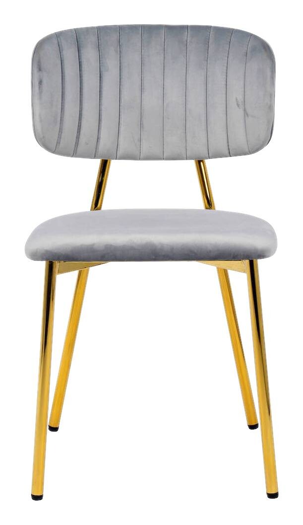 Stuhl Kian 100 2er-Set grau Microfaser B/H/T: ca. 47x80x51 cm