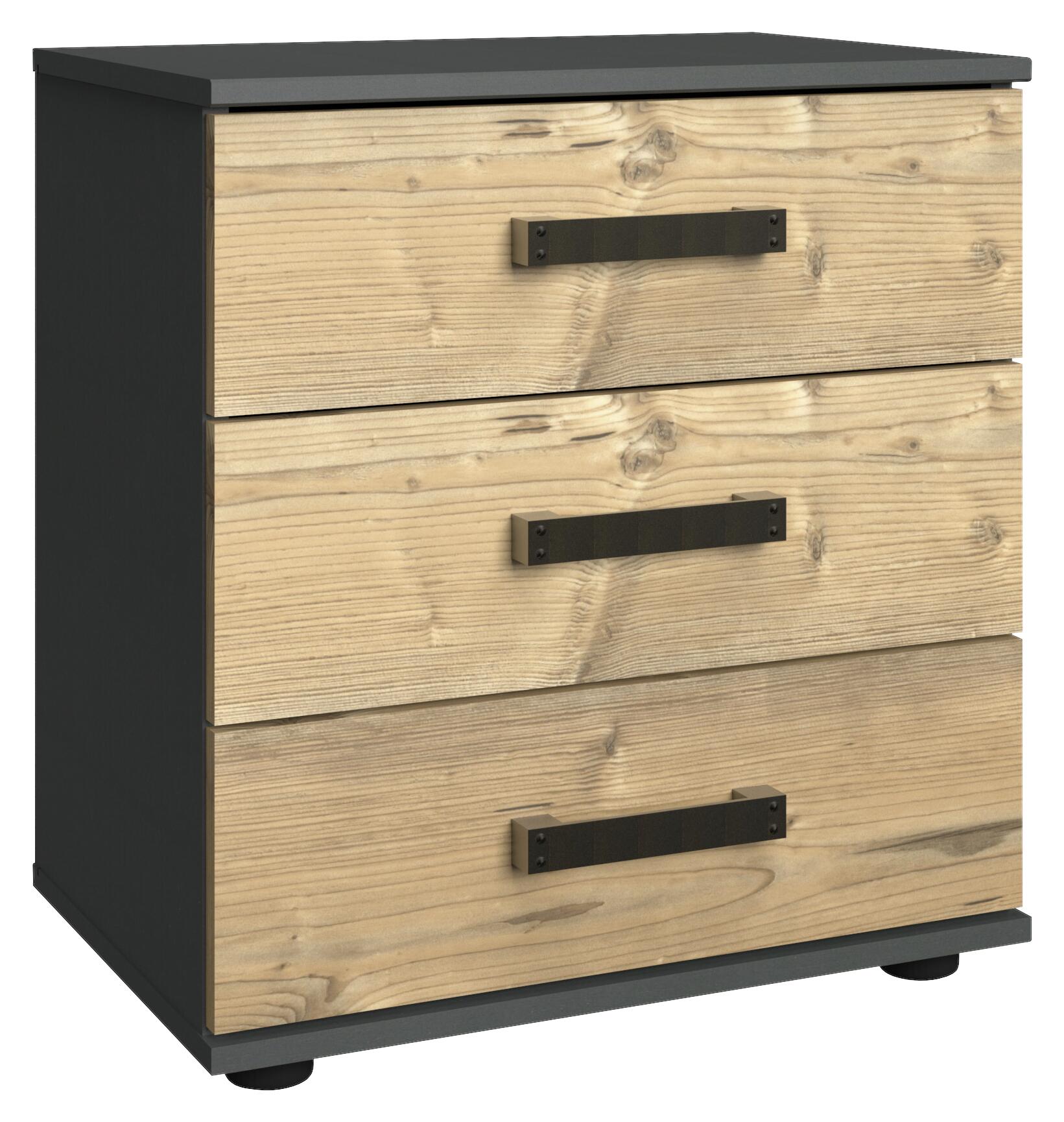 Nachtkonsole Stockholm braun Nachbildung B/H/T: ca. 52x58x38 cm