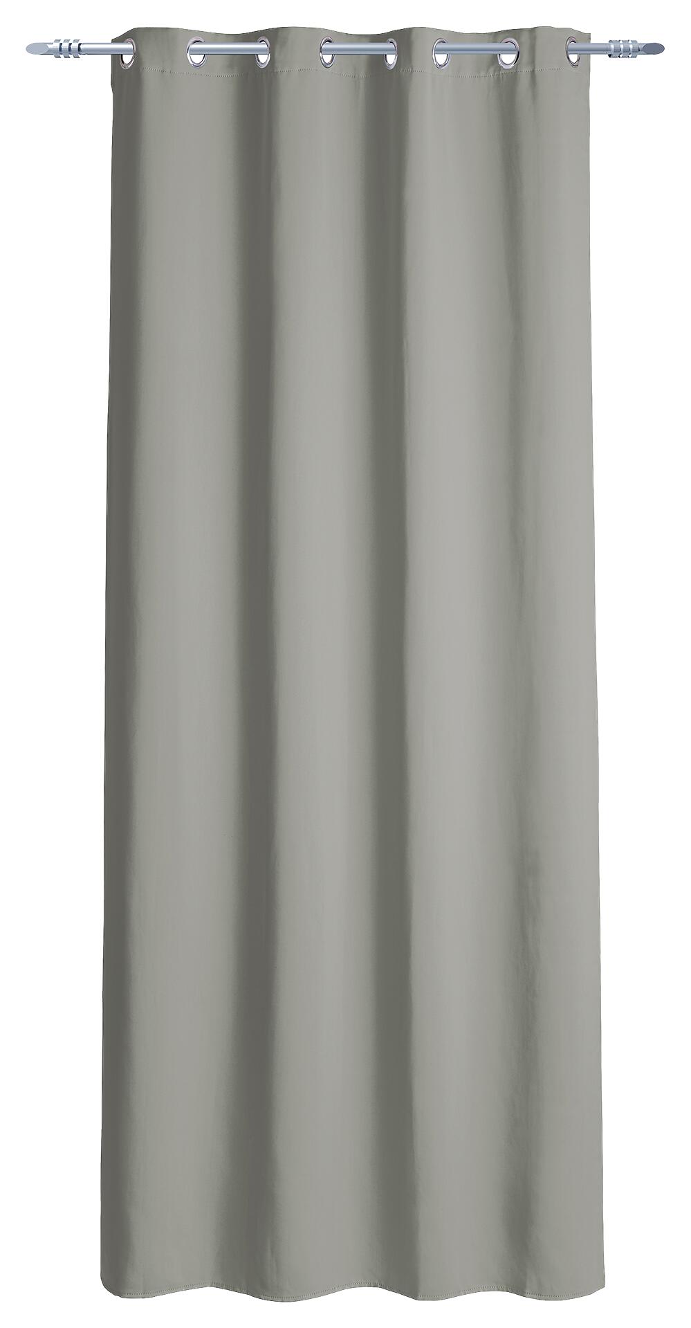 Ösenvorhang Verona silber B/L: ca. 140x245 cm