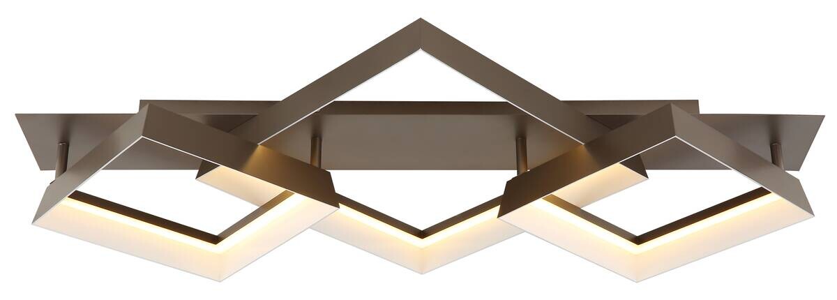 GLOBO Deckenleuchte kaffee Kunststoff Metall B/H/L: ca. 49,5x12x85 cm 1 Brennstellen