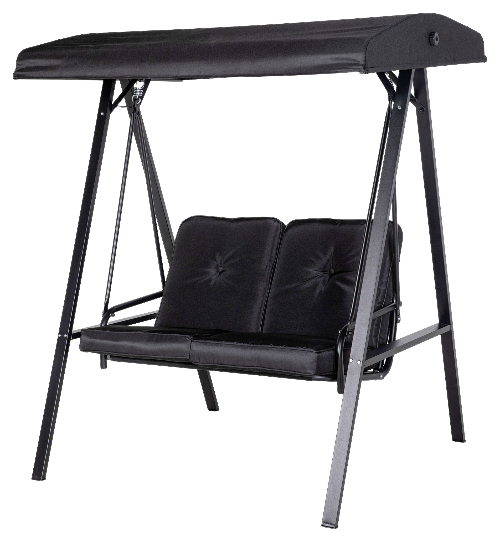 Outsunny Hollywoodschaukel schwarz Polyester B/H/L: ca. 116x172x145 cm