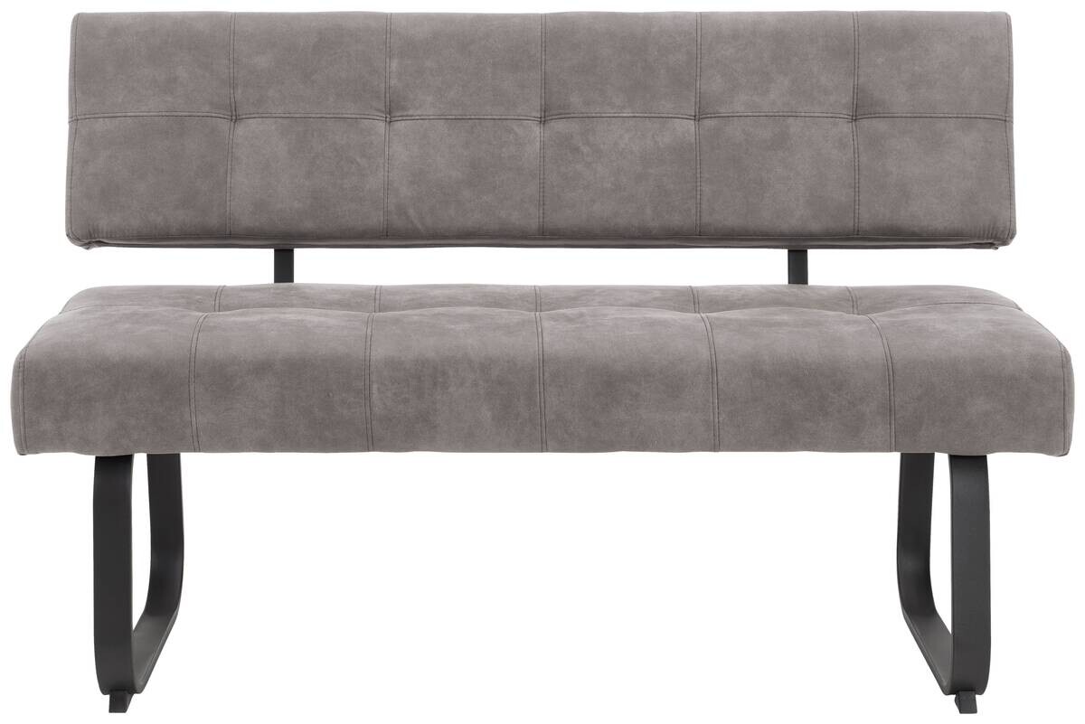Sitzbank Luise I grau Microfaser B/H/T: ca. 140x90x64 cm
