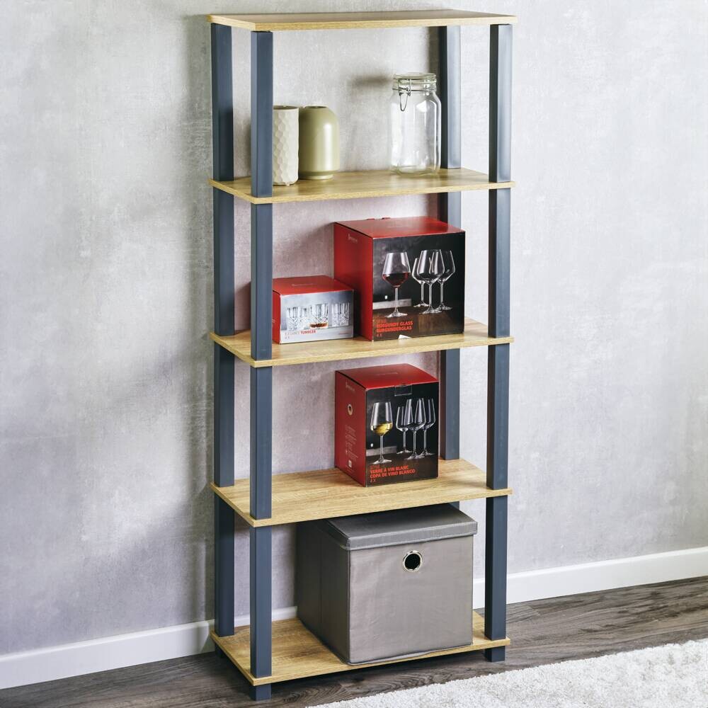 Kesper Regal grau Kunststoff B/H/L: ca. 29x147x60 cm