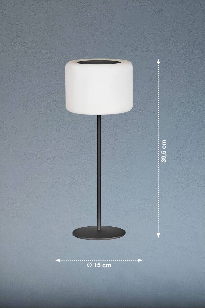 easy! by FHL Tischleuchte 850302 Pino weiß schwarz Metall Kunststoff H/D: ca. 39,5x15 cm 1 Brennstellen