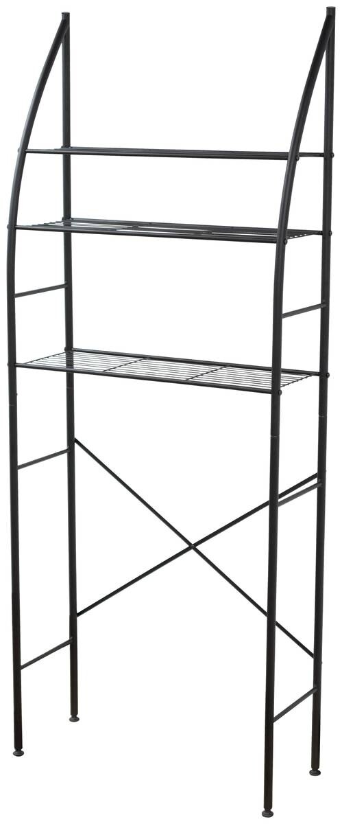 Regal schwarz Stahl B/H/L: ca. 25x166x66 cm