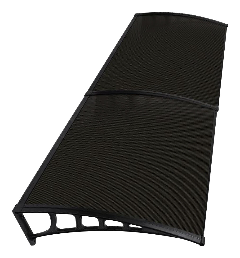Brosplast Vordach Crocus schwarz B/H/L: ca. 240x23x80 cm