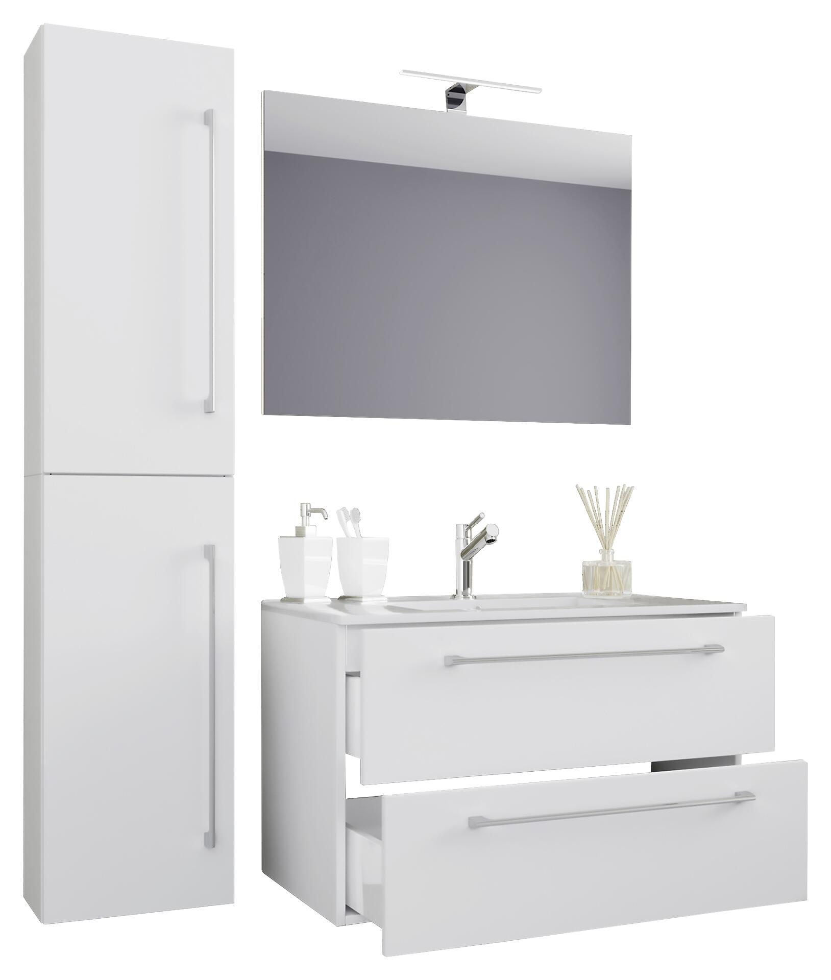 Waschplatz 4tlg-Badinos weiß B/H/T: ca. 81x52x46 cm