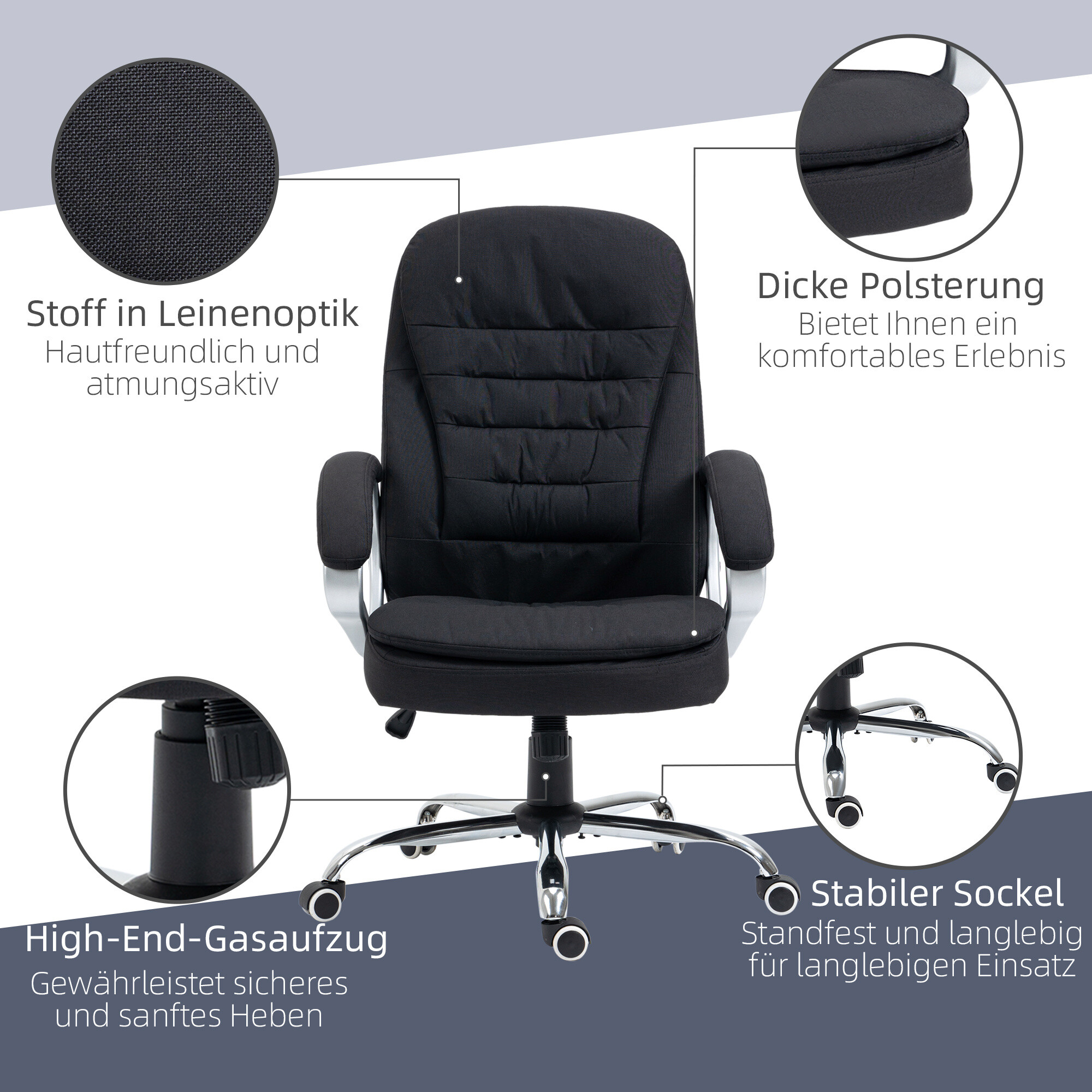 Drehstuhl 921-170BK schwarz