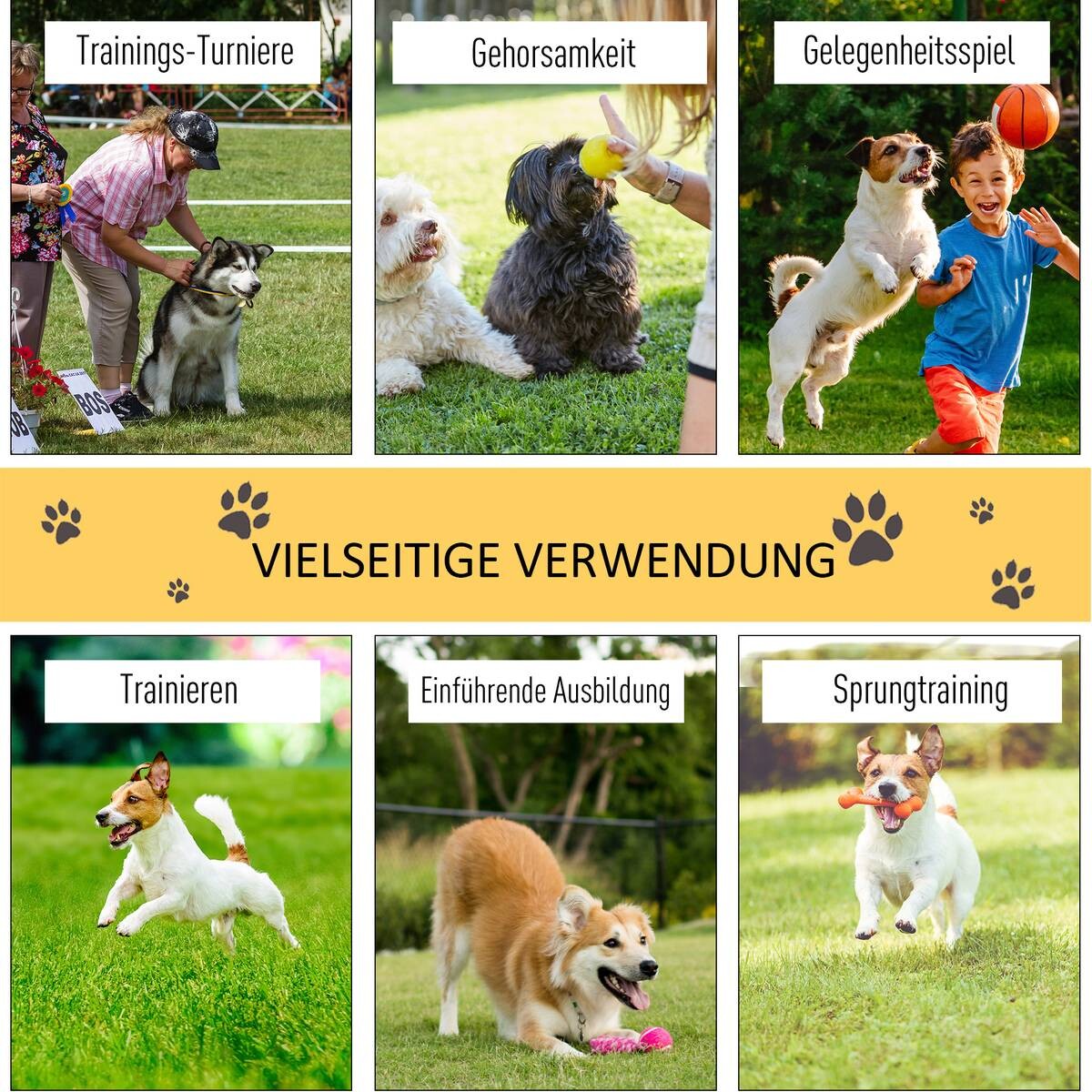PawHut Agility gelb Kunststoff B/H/L: ca. 128x100x105 cm