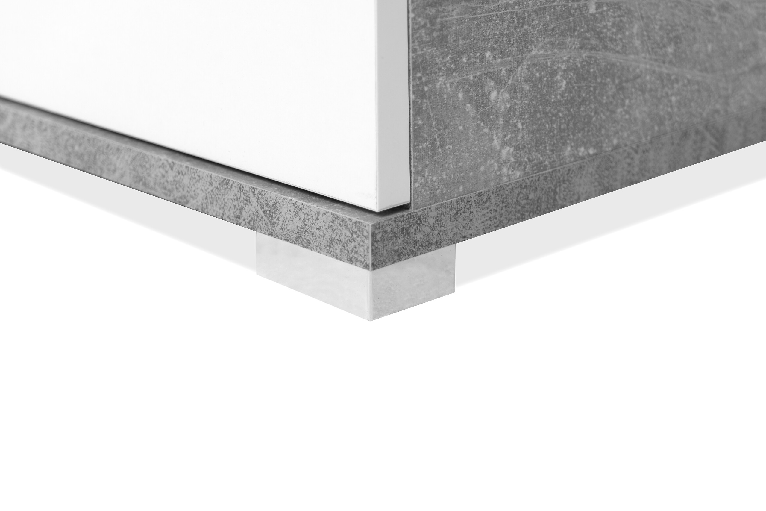 Sideboard Volos Beton Optik weiß B/H/T: ca. 160x90x38 cm