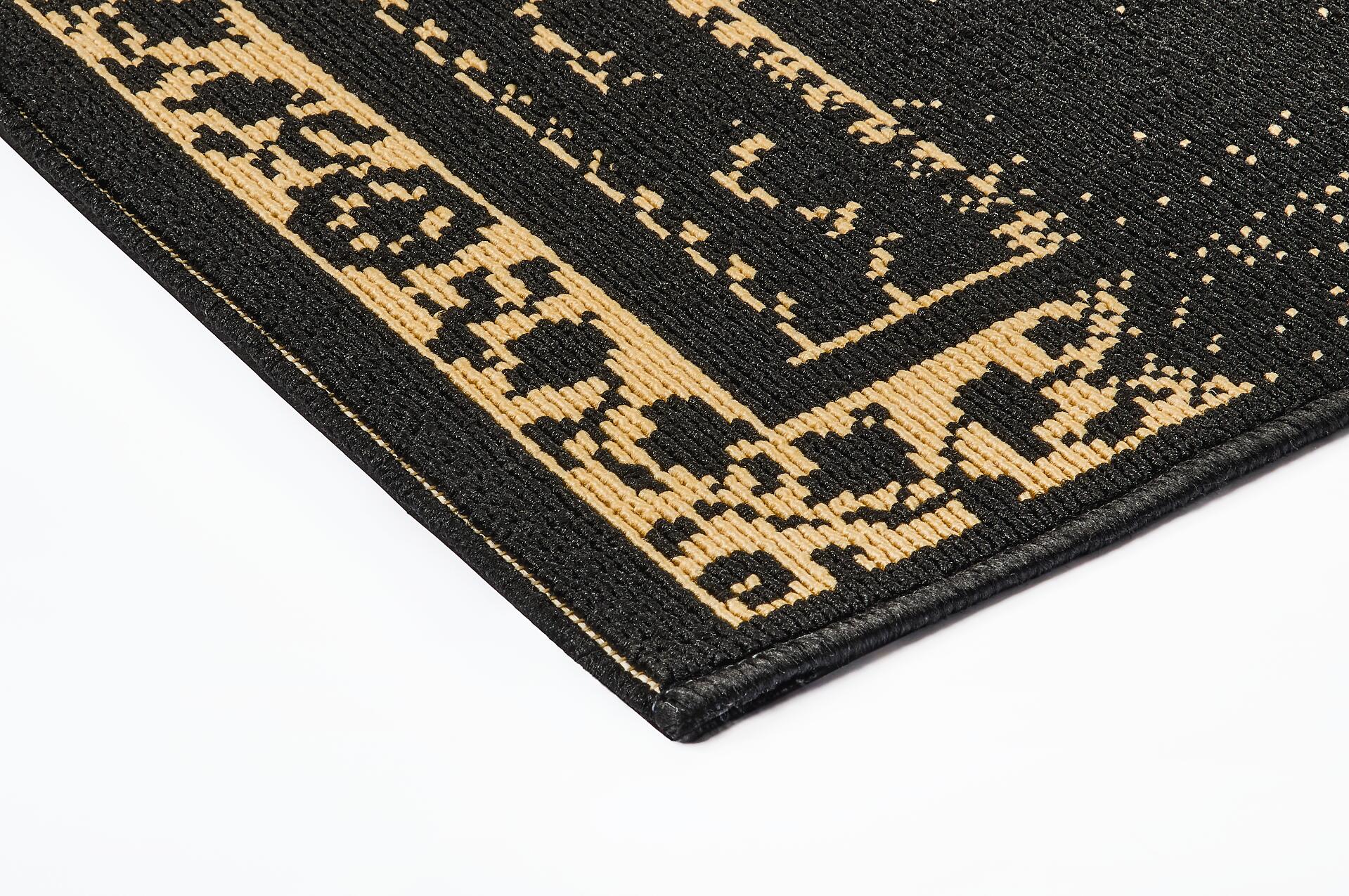 Webteppich Luxus schwarz B/L: ca. 160x230 cm Webteppich Luxus schwarz B/L: ca. 160x230 cm