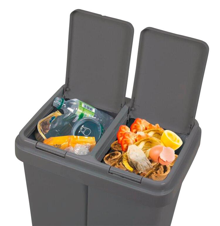 Mülleimer anthrazit B/H/L: ca. 44x49x33 cm