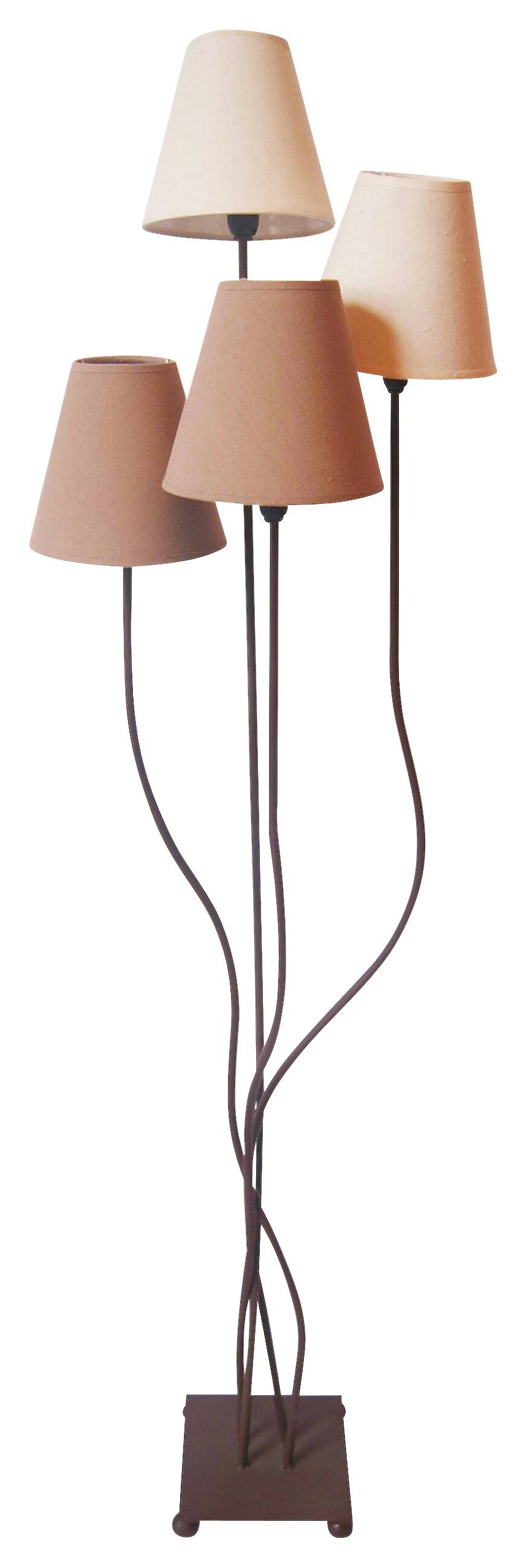 Näve Leuchten Stehleuchte 2040911 braun Metall Textil B/H/T: ca. 34x138x43 cm 4 Brennstellen