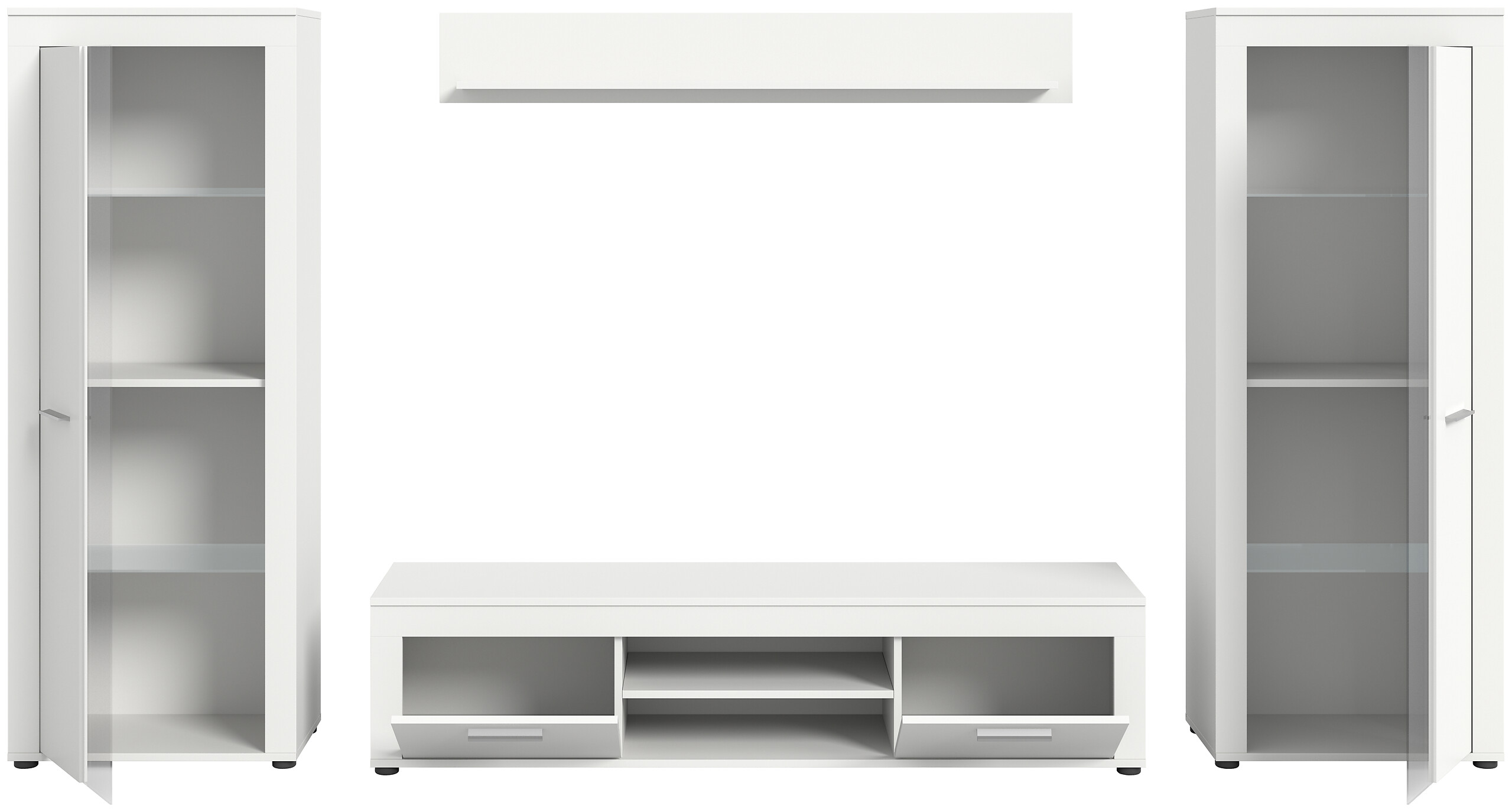 Wohnwand Jam weiß B/H/T: ca. 310x159x35 cm