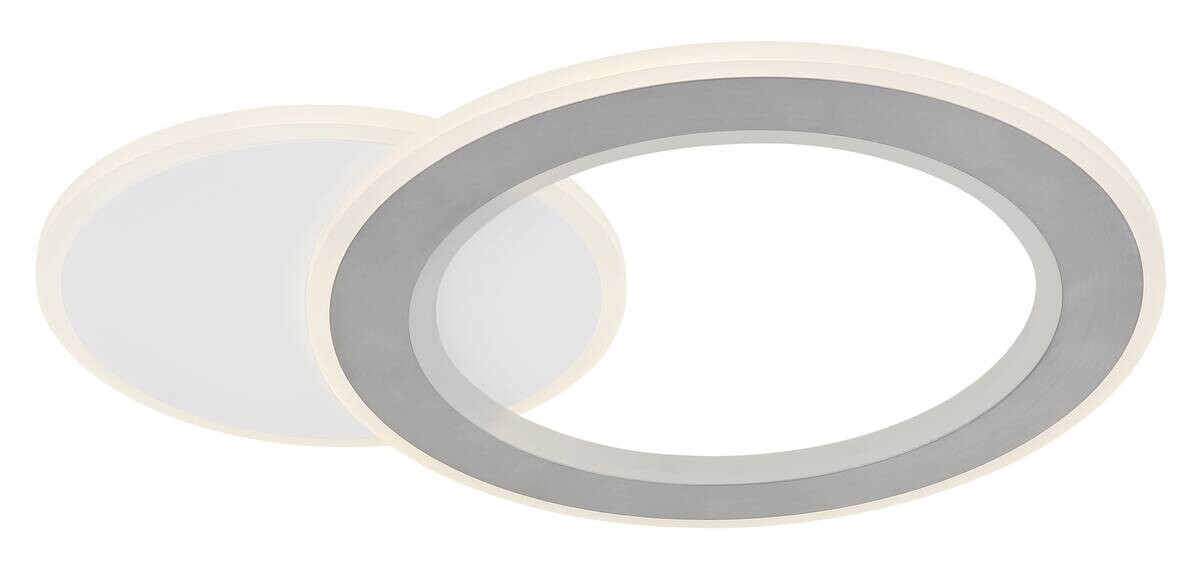 GLOBO LED-Deckenleuchte Opal weiß Metall Kunststoff B/H/L: ca. 38x4x51 cm 1 Brennstellen