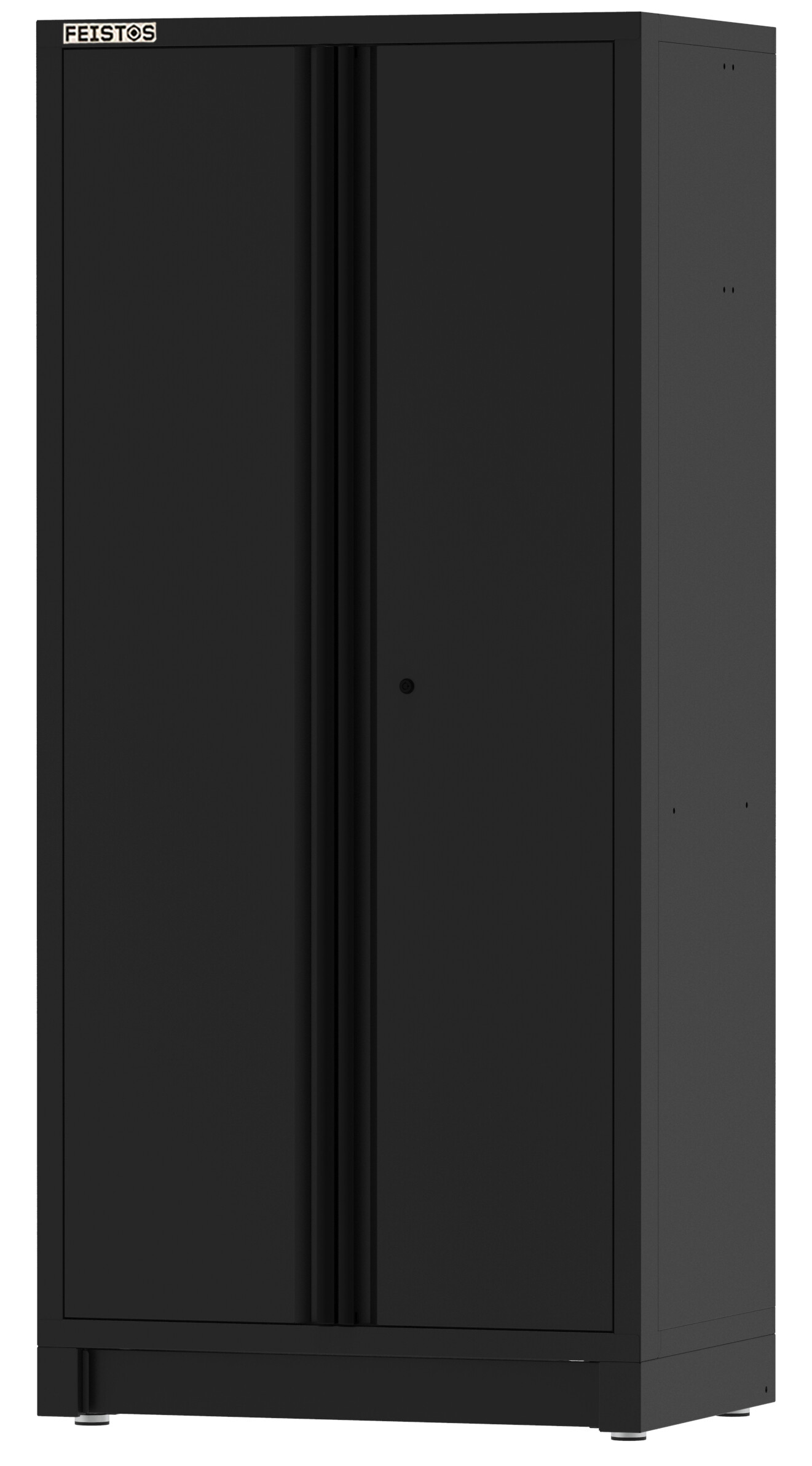 Hochschrank EOS Blackline schwarz B/H/L: ca. 92x200x61 cm