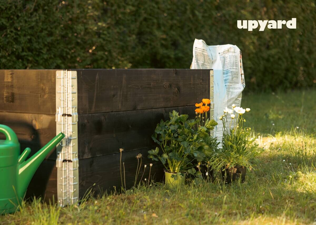 UPYARD Hochbeet INDUSTRIAL schwarz Holz B/L: ca. 80x120 cm