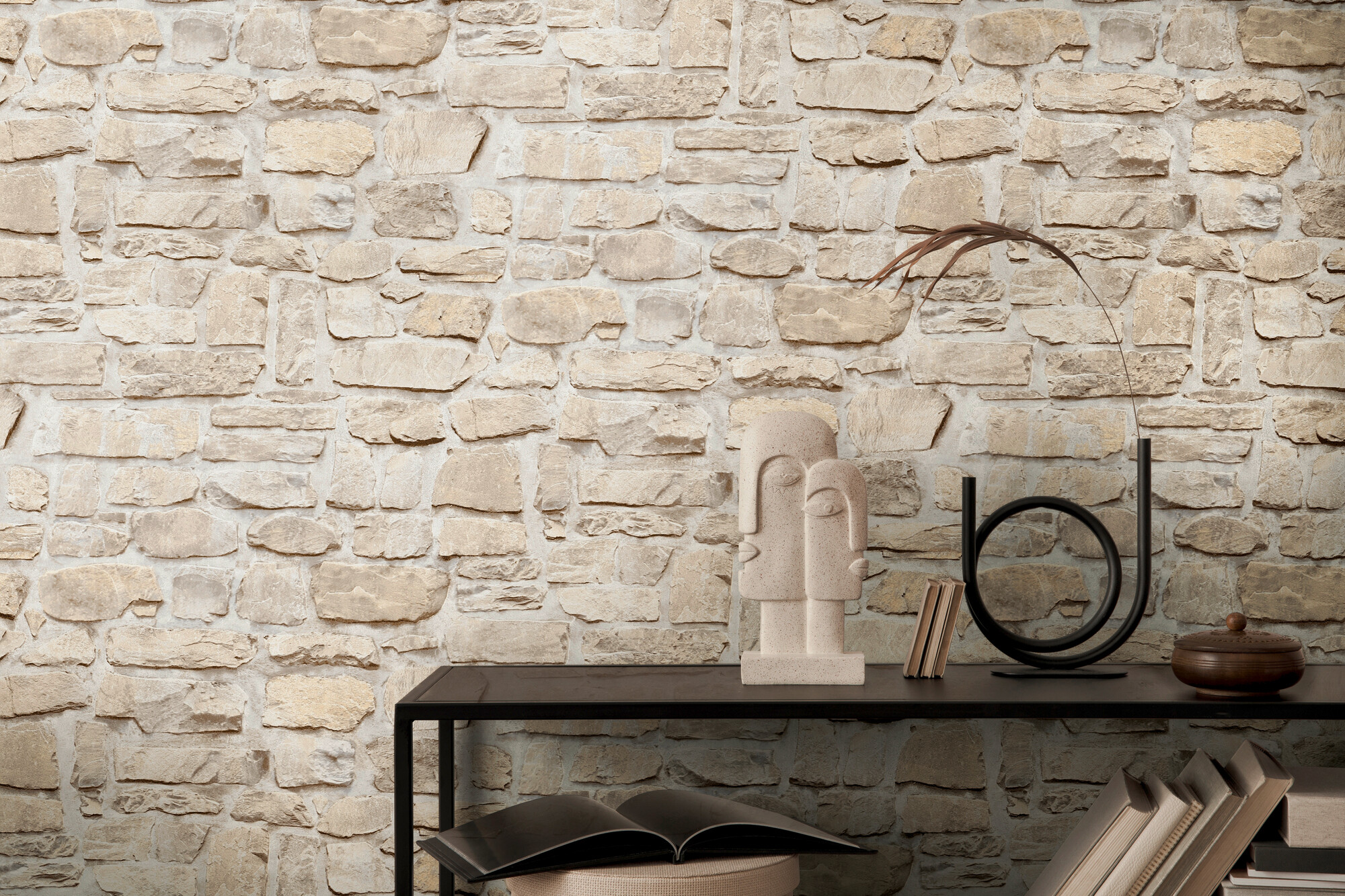 A.S.Creation Vliestapete gelb B/H/D: ca. 53x1005x7,8 cm