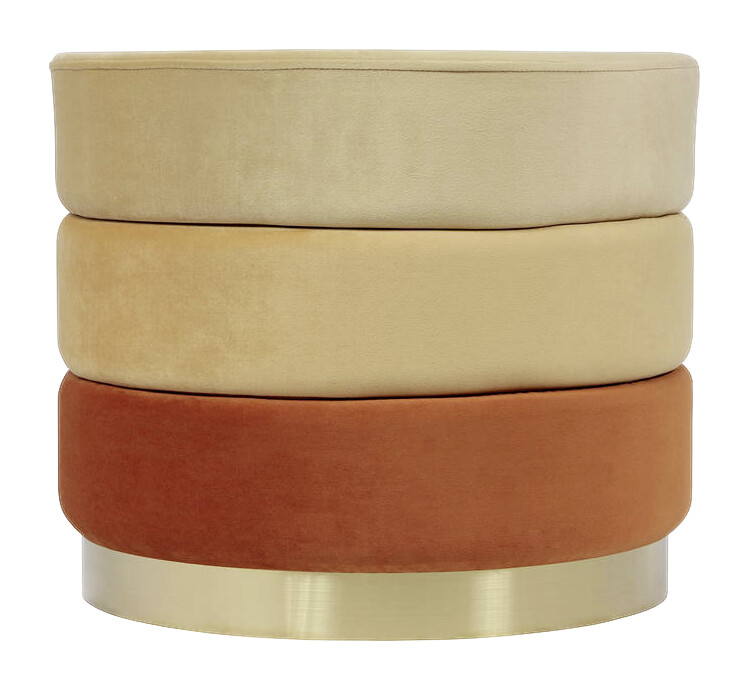 360 Living Hocker Elyse 101 orange H/D: ca. 42x50 cm