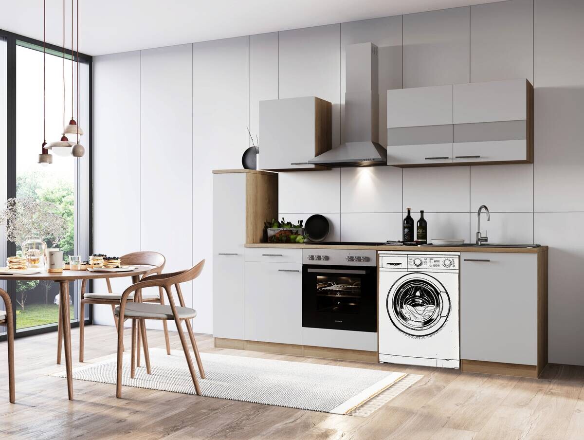 Respekta Küchenblock Merle weiß B/H/T: ca. 250x200x60 cm