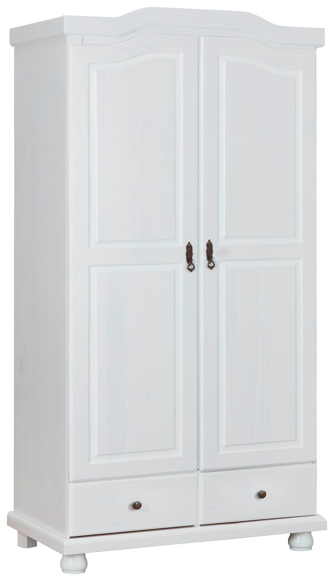 Kleiderschrank Reutte weiß B/H/T: ca. 104x198x56 cm